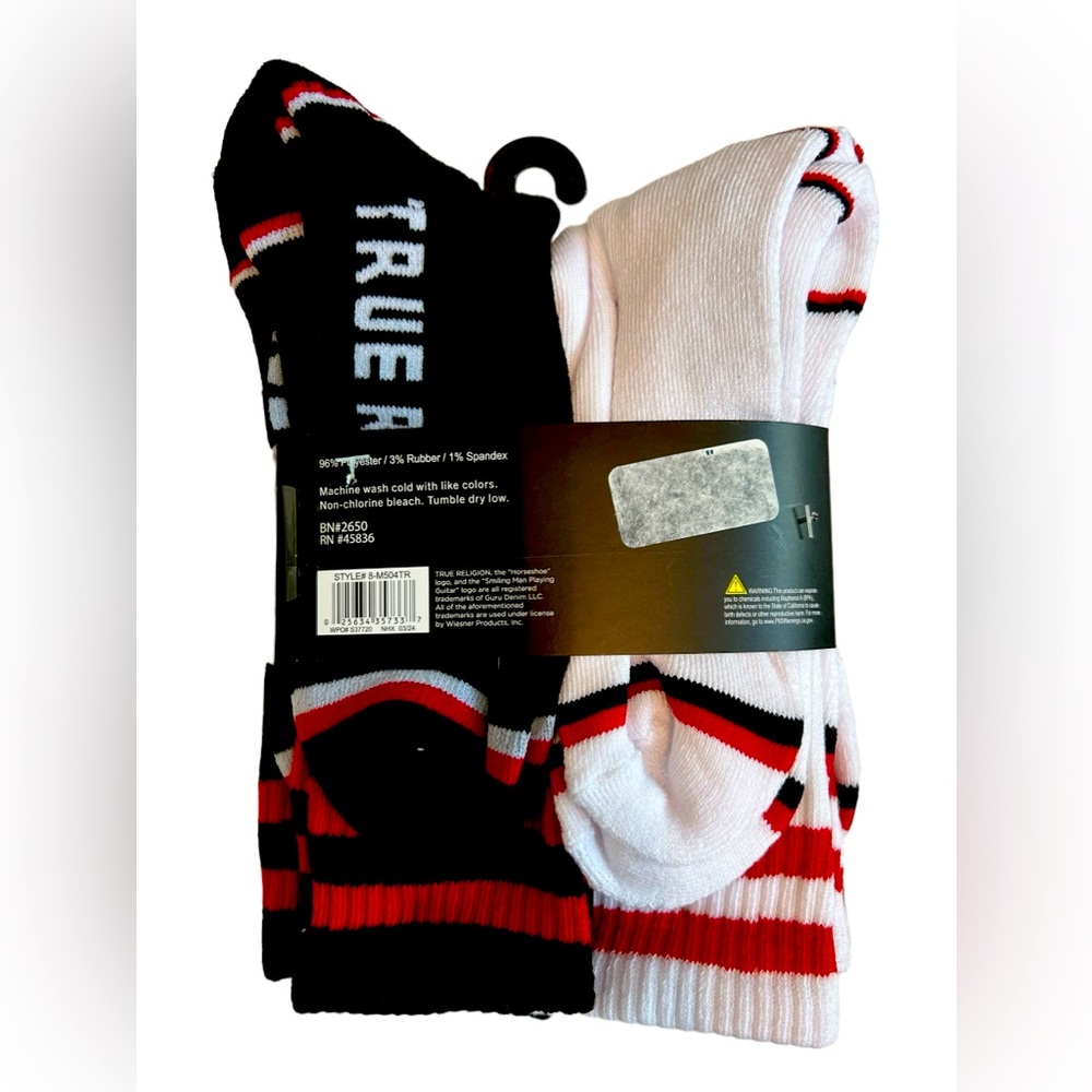 Men’s True Religion Crew Socks - Picture 2 of 2